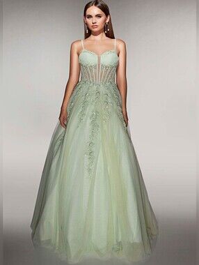 Alyce Paris Prom Dress 62061 Mint Green Size 000